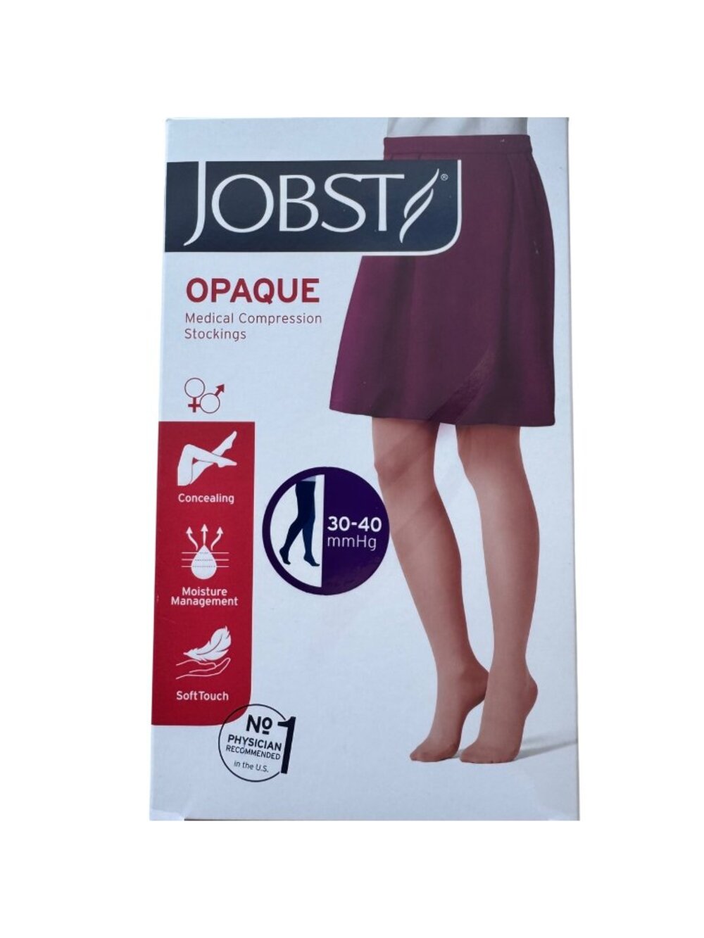 Jobst Compression Stockings Opaque Black XL Waist CT Support 30-40 MmHg New